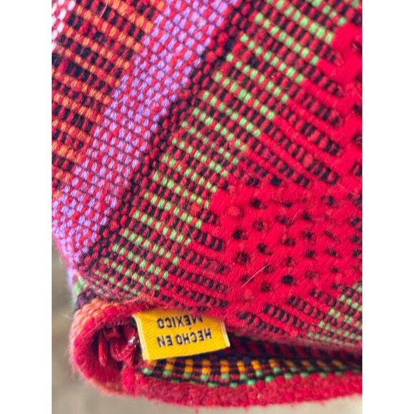 Handmade Woven Backpack With Multicolor Stripes & Front Pocket - Artisan Made In - Picture 5 of 6